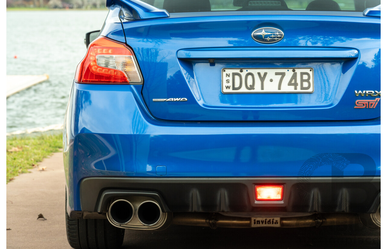 07/2017 Subaru WRX STI Premium (AWD) MY17 4D Sedan Lapis Blue Turbo 2.5L