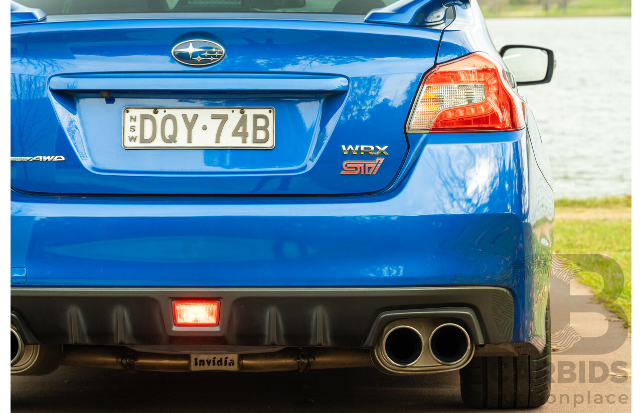 07/2017 Subaru WRX STI Premium (AWD) MY17 4D Sedan Lapis Blue Turbo 2.5L