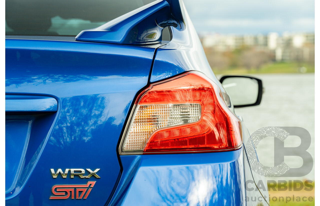 07/2017 Subaru WRX STI Premium (AWD) MY17 4D Sedan Lapis Blue Turbo 2.5L