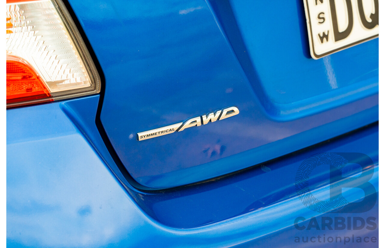 07/2017 Subaru WRX STI Premium (AWD) MY17 4D Sedan Lapis Blue Turbo 2.5L