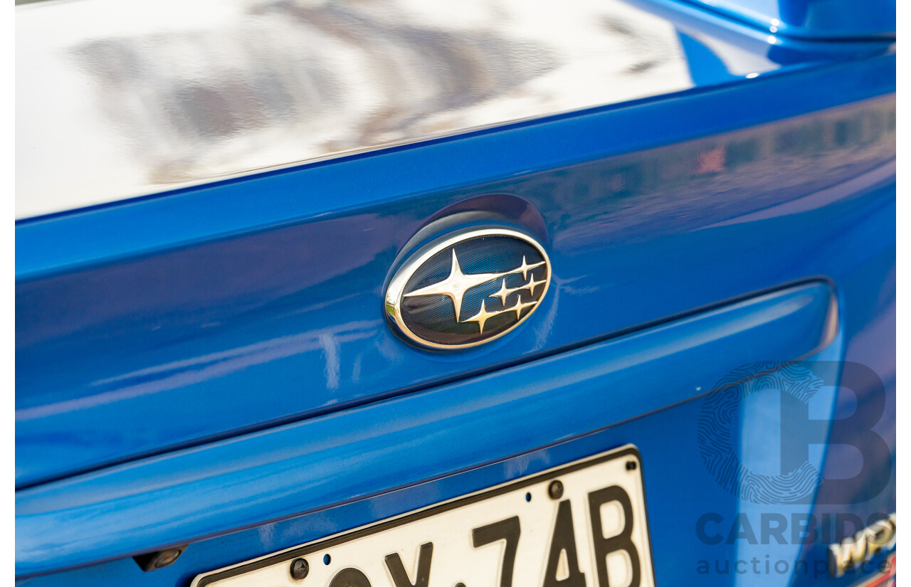 07/2017 Subaru WRX STI Premium (AWD) MY17 4D Sedan Lapis Blue Turbo 2.5L