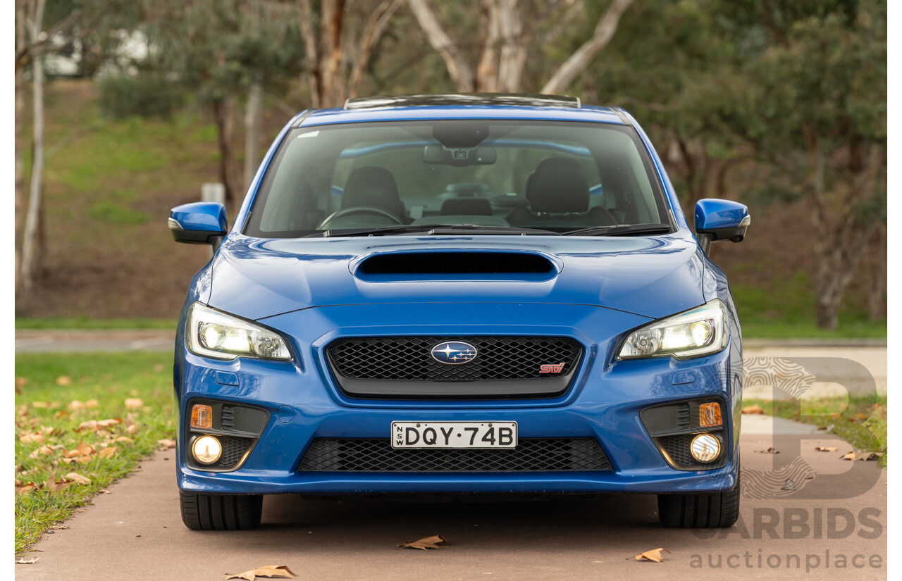 07/2017 Subaru WRX STI Premium (AWD) MY17 4D Sedan Lapis Blue Turbo 2.5L
