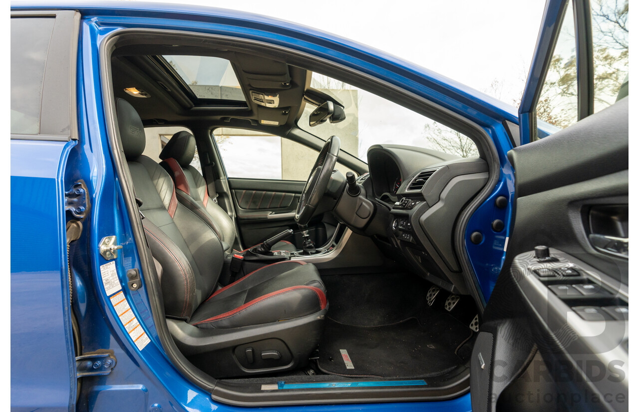 07/2017 Subaru WRX STI Premium (AWD) MY17 4D Sedan Lapis Blue Turbo 2.5L
