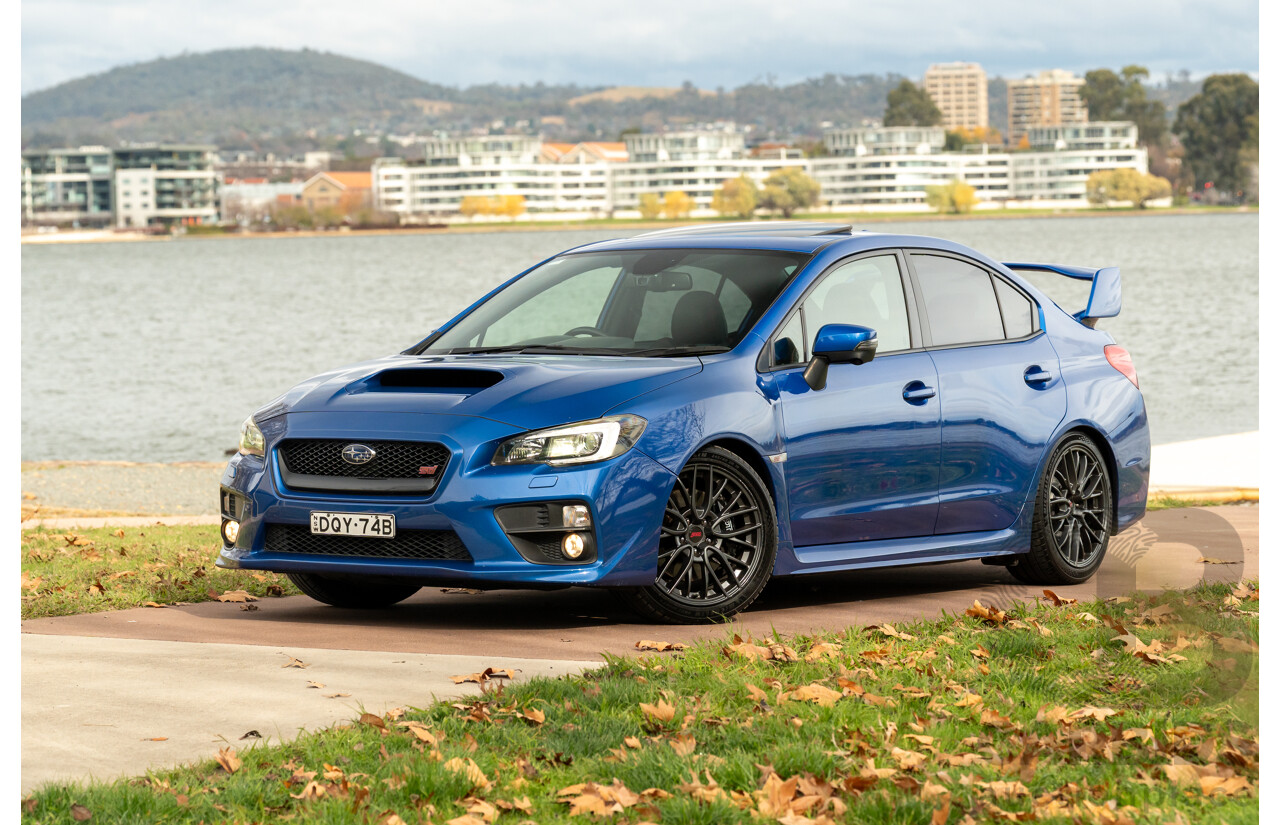 07/2017 Subaru WRX STI Premium (AWD) MY17 4D Sedan Lapis Blue Turbo 2.5L
