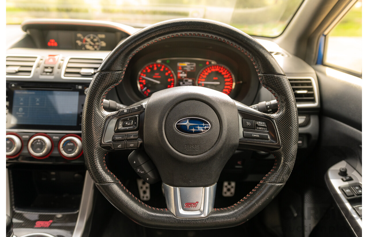 07/2017 Subaru WRX STI Premium (AWD) MY17 4D Sedan Lapis Blue Turbo 2.5L