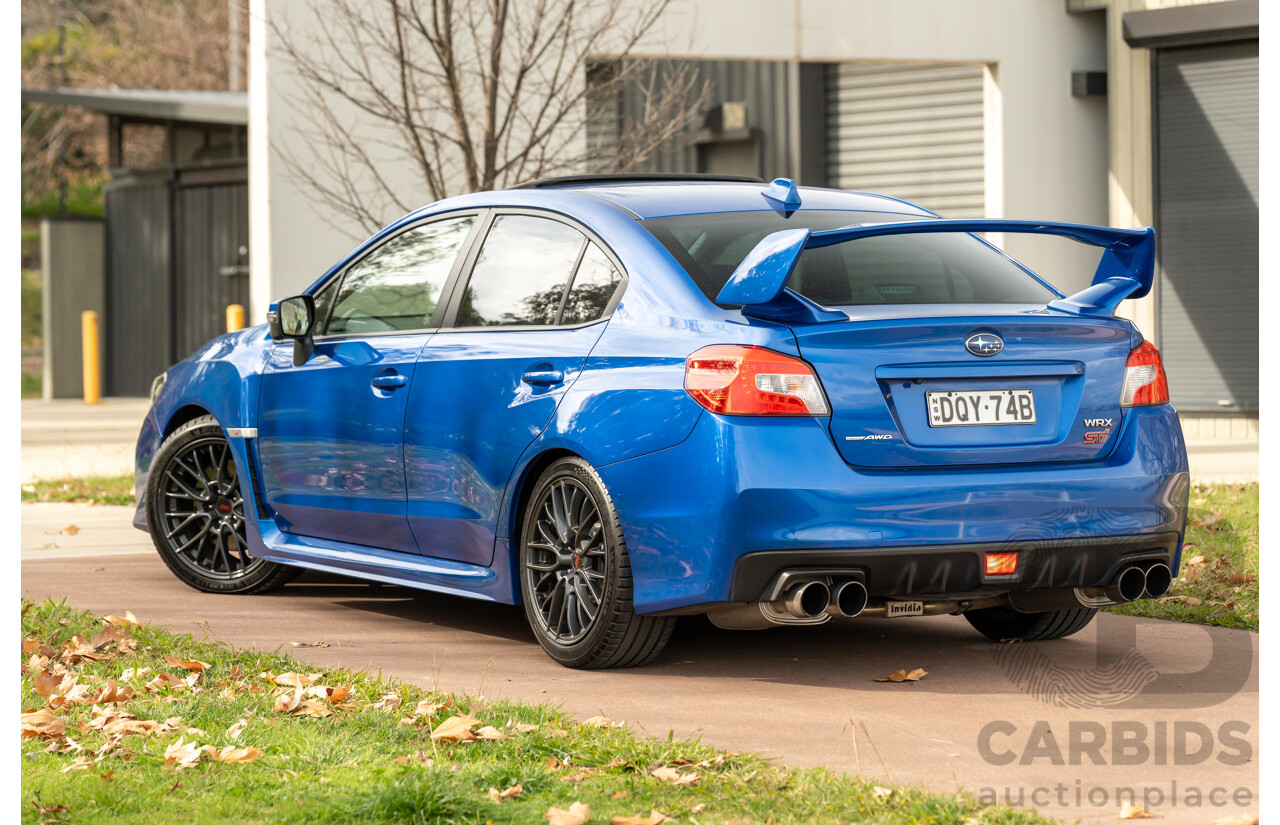 07/2017 Subaru WRX STI Premium (AWD) MY17 4D Sedan Lapis Blue Turbo 2.5L