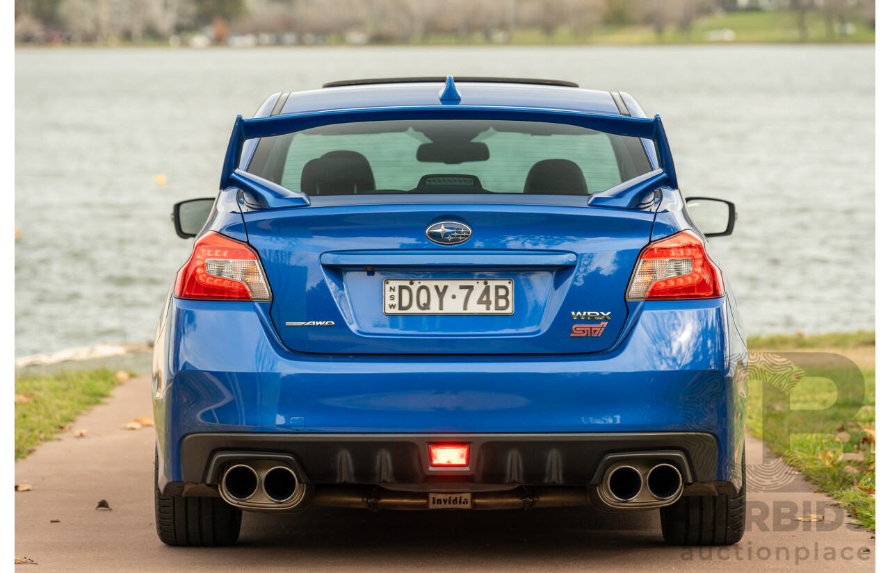 07/2017 Subaru WRX STI Premium (AWD) MY17 4D Sedan Lapis Blue Turbo 2.5L