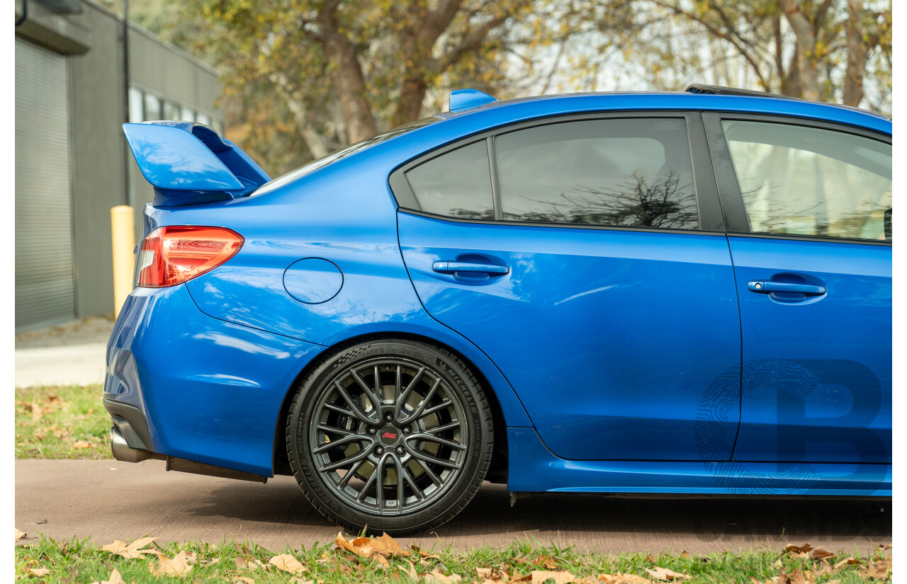 07/2017 Subaru WRX STI Premium (AWD) MY17 4D Sedan Lapis Blue Turbo 2.5L
