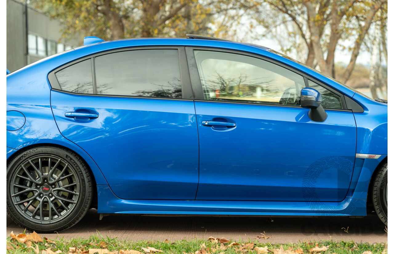 07/2017 Subaru WRX STI Premium (AWD) MY17 4D Sedan Lapis Blue Turbo 2.5L