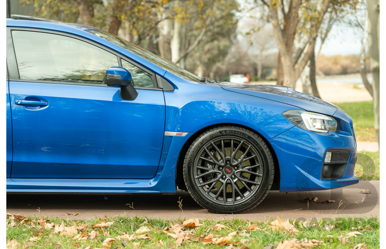 07/2017 Subaru WRX STI Premium (AWD) MY17 4D Sedan Lapis Blue Turbo 2.5L