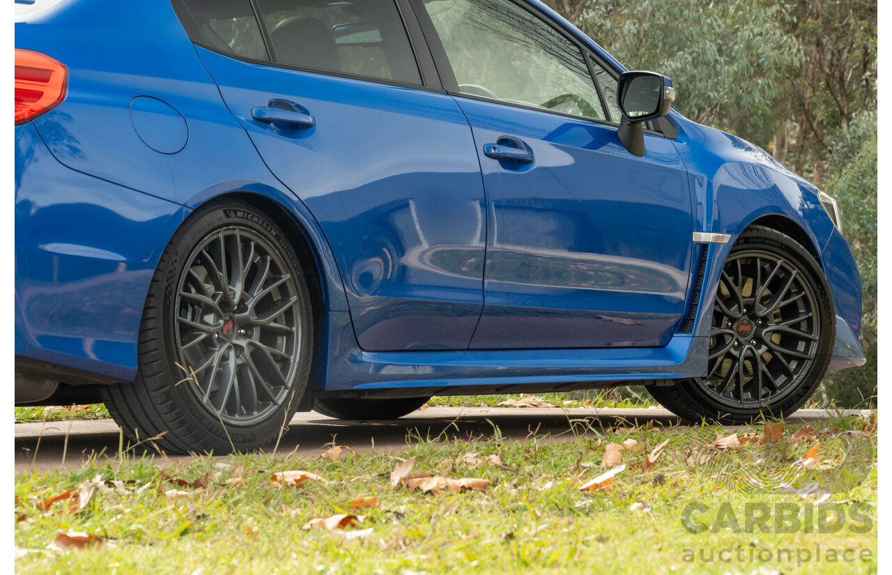 07/2017 Subaru WRX STI Premium (AWD) MY17 4D Sedan Lapis Blue Turbo 2.5L