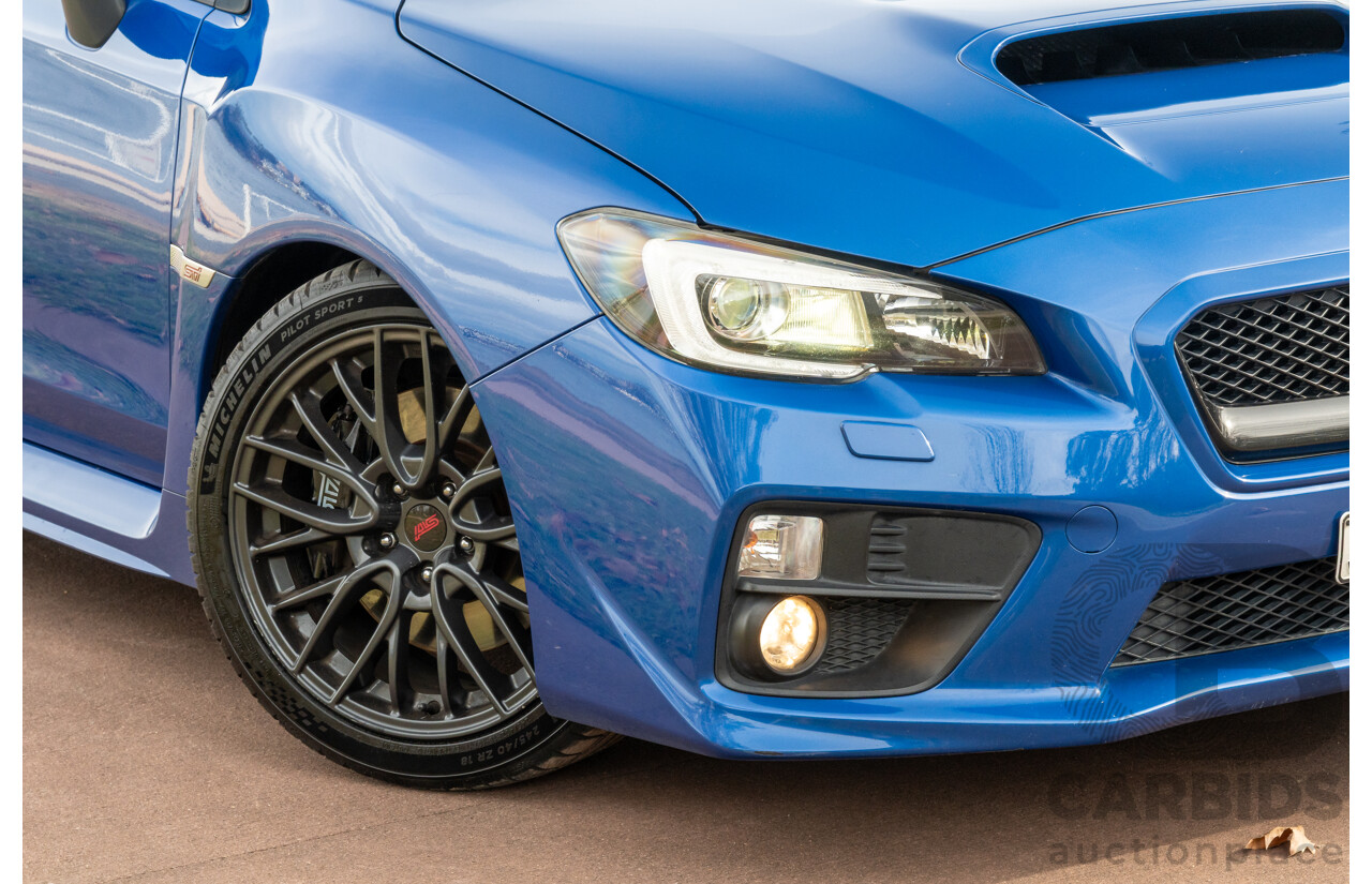 07/2017 Subaru WRX STI Premium (AWD) MY17 4D Sedan Lapis Blue Turbo 2.5L