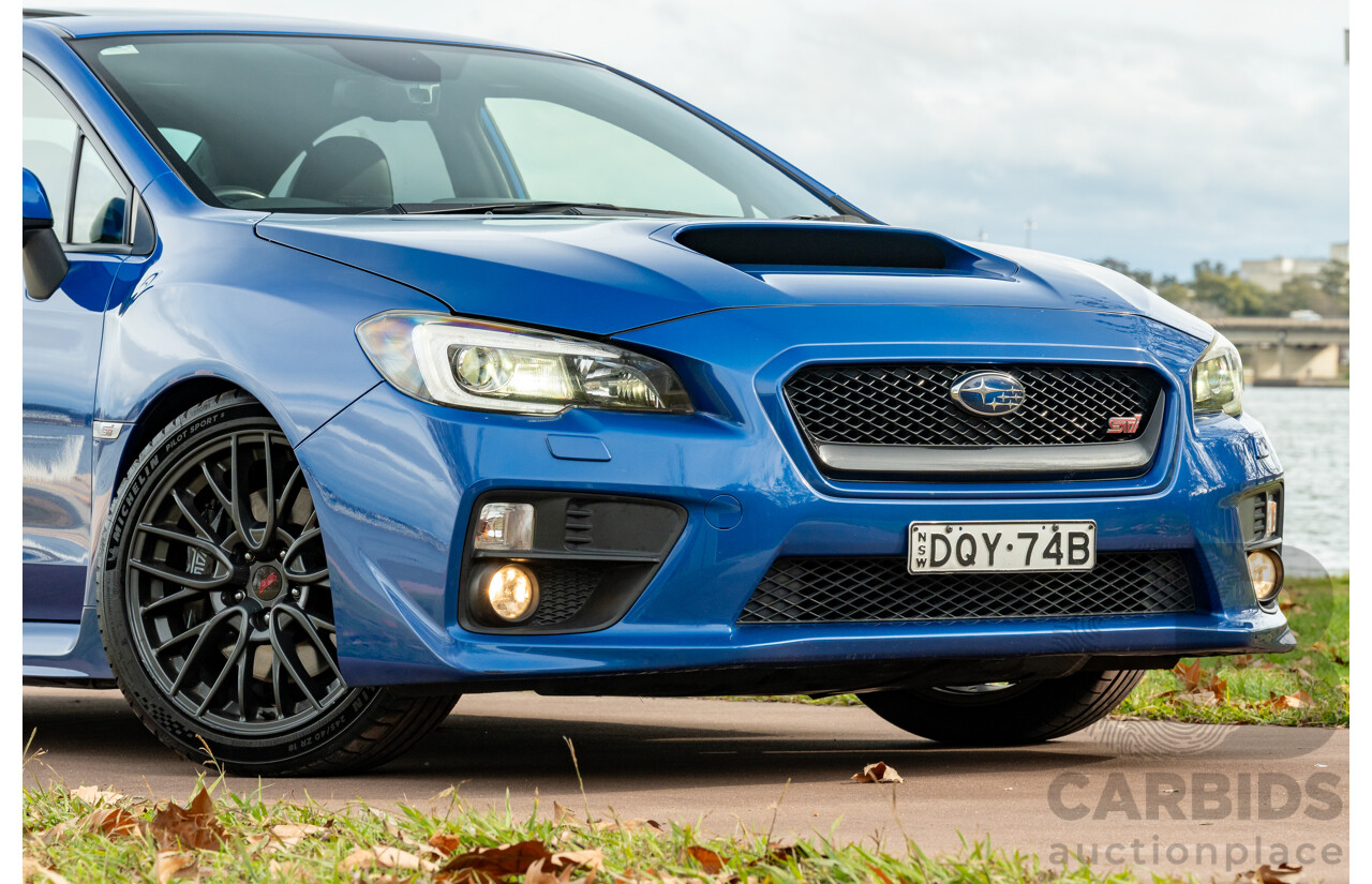 07/2017 Subaru WRX STI Premium (AWD) MY17 4D Sedan Lapis Blue Turbo 2.5L