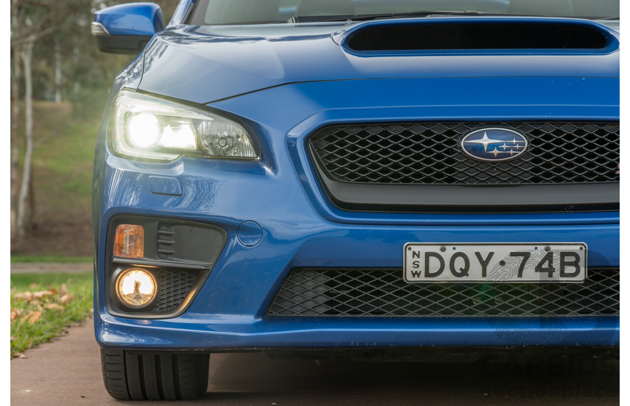 07/2017 Subaru WRX STI Premium (AWD) MY17 4D Sedan Lapis Blue Turbo 2.5L