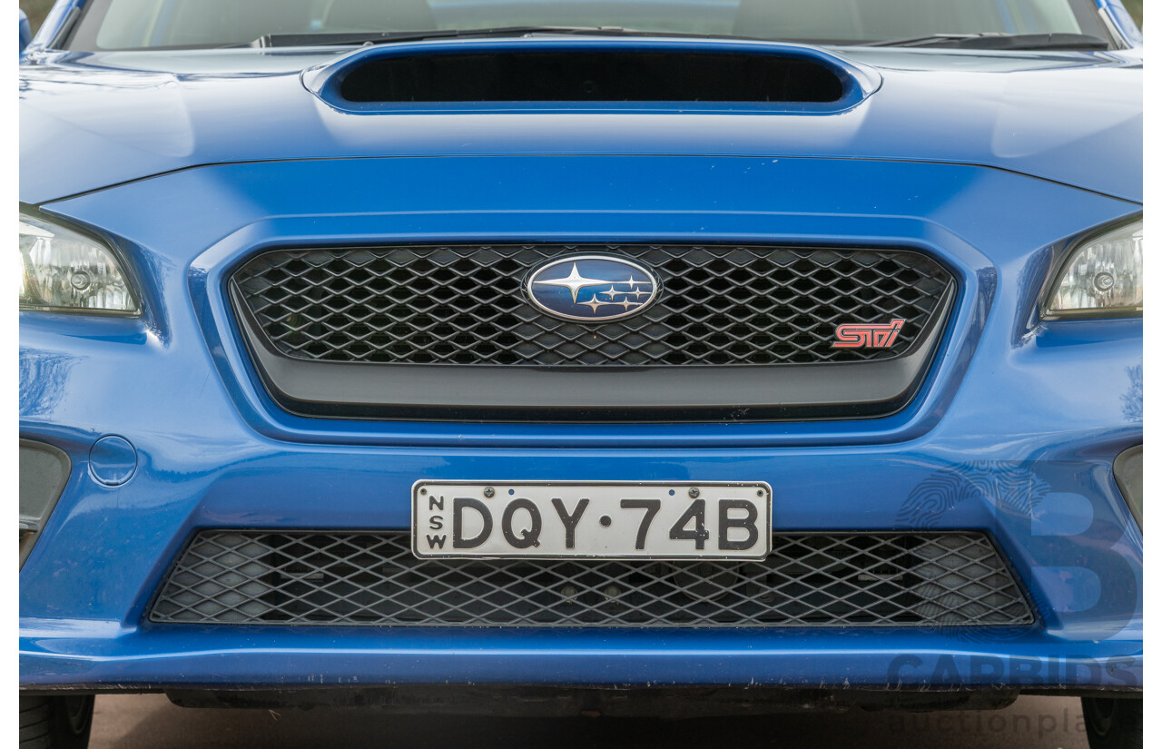 07/2017 Subaru WRX STI Premium (AWD) MY17 4D Sedan Lapis Blue Turbo 2.5L