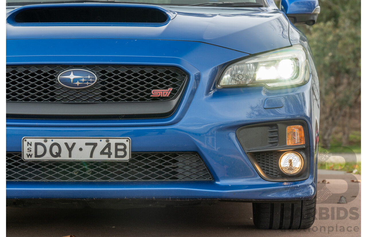 07/2017 Subaru WRX STI Premium (AWD) MY17 4D Sedan Lapis Blue Turbo 2.5L