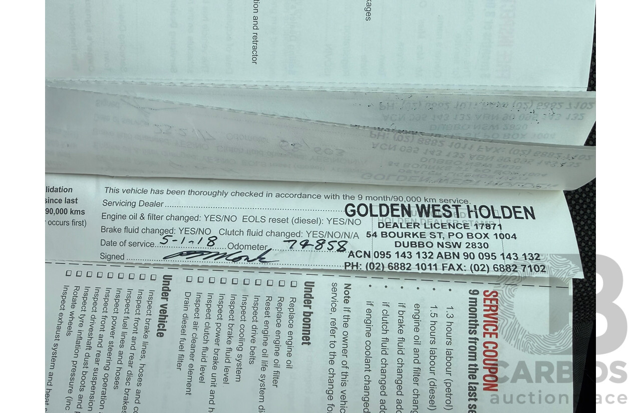 03/2013 Holden Cruze CD FWD JH MY13 4D Sedan White 1.8L