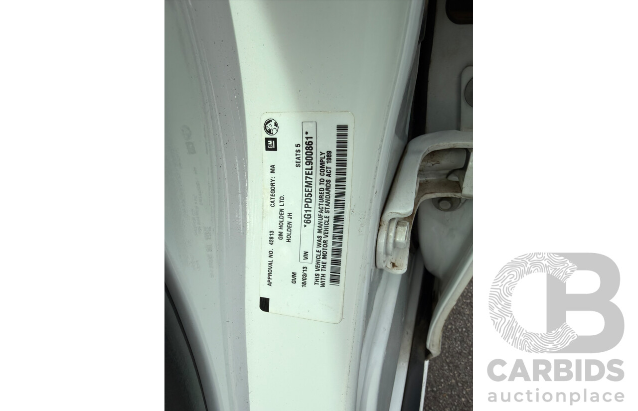 03/2013 Holden Cruze CD FWD JH MY13 4D Sedan White 1.8L