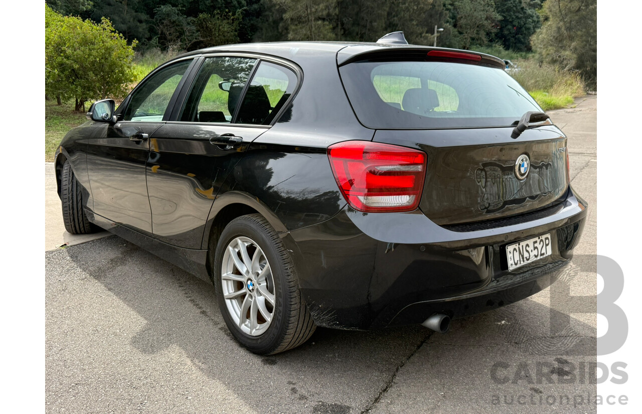 05/2013 Bmw 1 16i RWD F20 5D Hatchback Black 1.6L