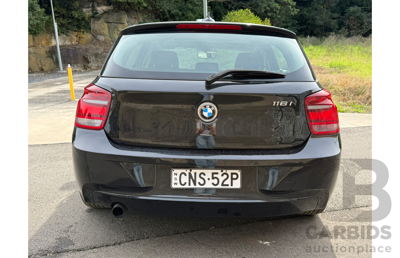 05/2013 Bmw 1 16i RWD F20 5D Hatchback Black 1.6L
