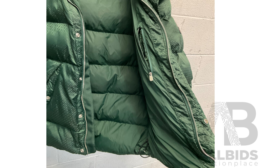 Monogram Jacquard Padded Jacket - Green (size 48) Branded BOSS