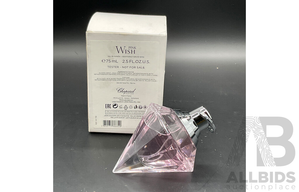 CHOPARD WISH PINK 70ml Eau De Toilette TESTER - Lot of 2