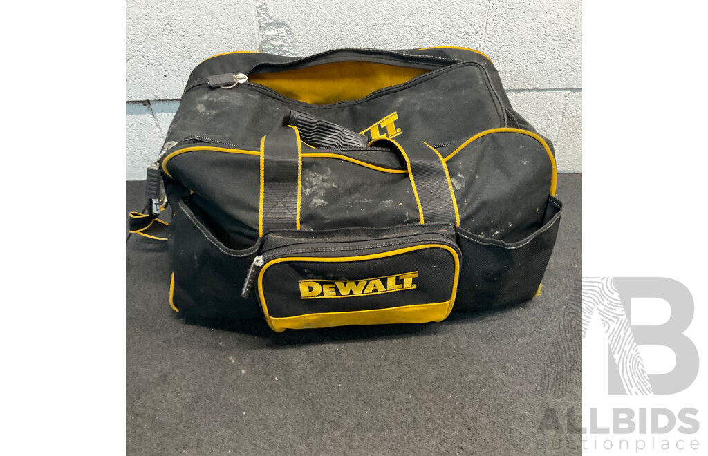 Assorted Welding Tools and DeWALT Tool Bag