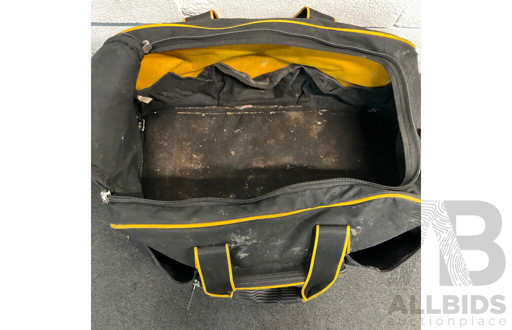Assorted Welding Tools and DeWALT Tool Bag