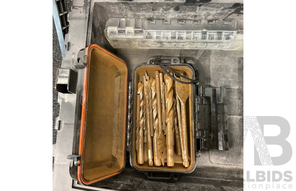 TACTIX Cantilever Toolbox with Drill Bitts and Others