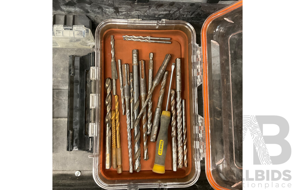 TACTIX Cantilever Toolbox with Drill Bitts and Others