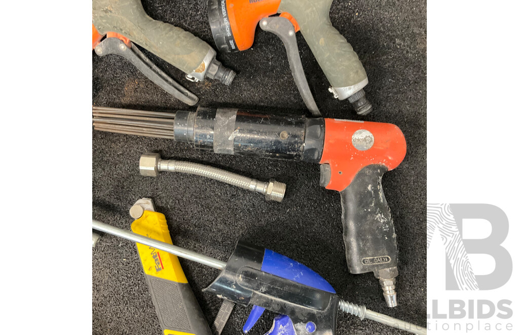 Assorted Hand Tools, Air Blast Guns, Compressed Air Needle Scaler and Others