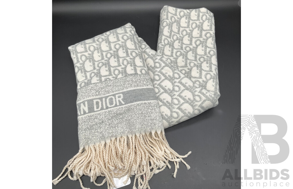Cashmere/Silk Oblique Scarf Branded Christian Dior