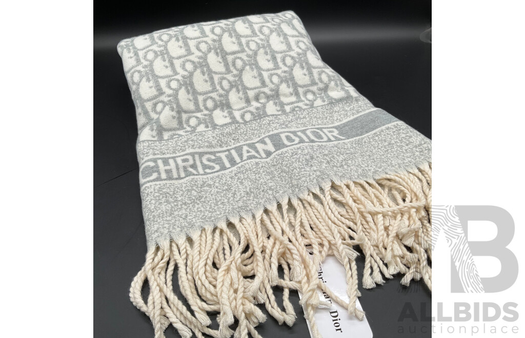 Cashmere/Silk Oblique Scarf Branded Christian Dior