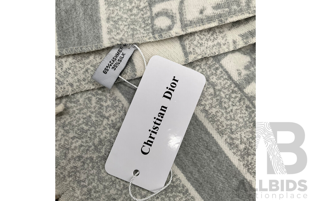 Cashmere/Silk Oblique Scarf Branded Christian Dior