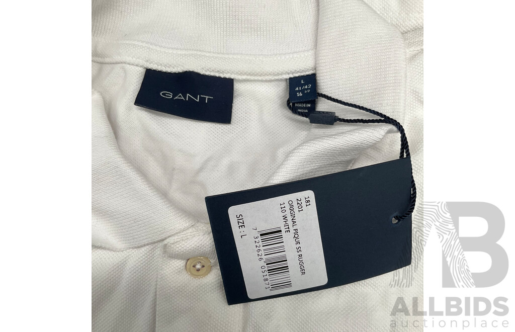 GANT Polo Shirt (L), TOMMY HILFIGER Polo Shirt (M)  - Lot of 2