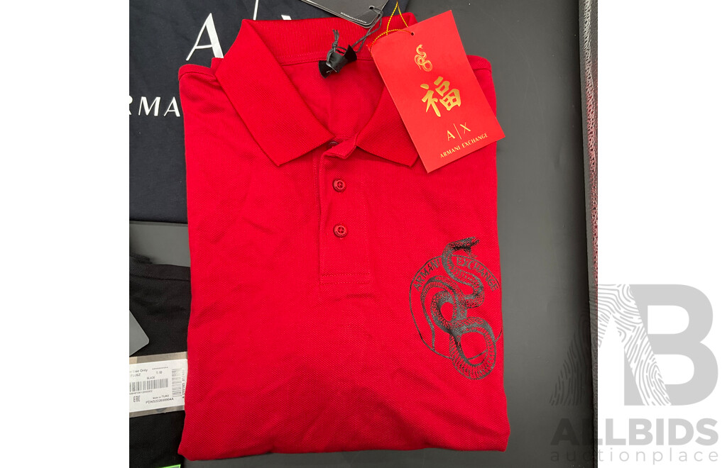 ARMANI EXCHANGE - Men's Polo Shirts and T-Shirt (S) - Lot of 3