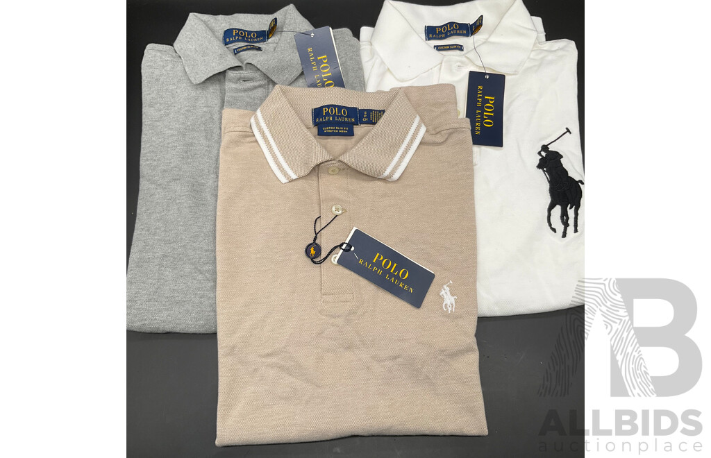 POLO RALPH LAUREN - Men's Polo Shirts (S) - Lot of 3