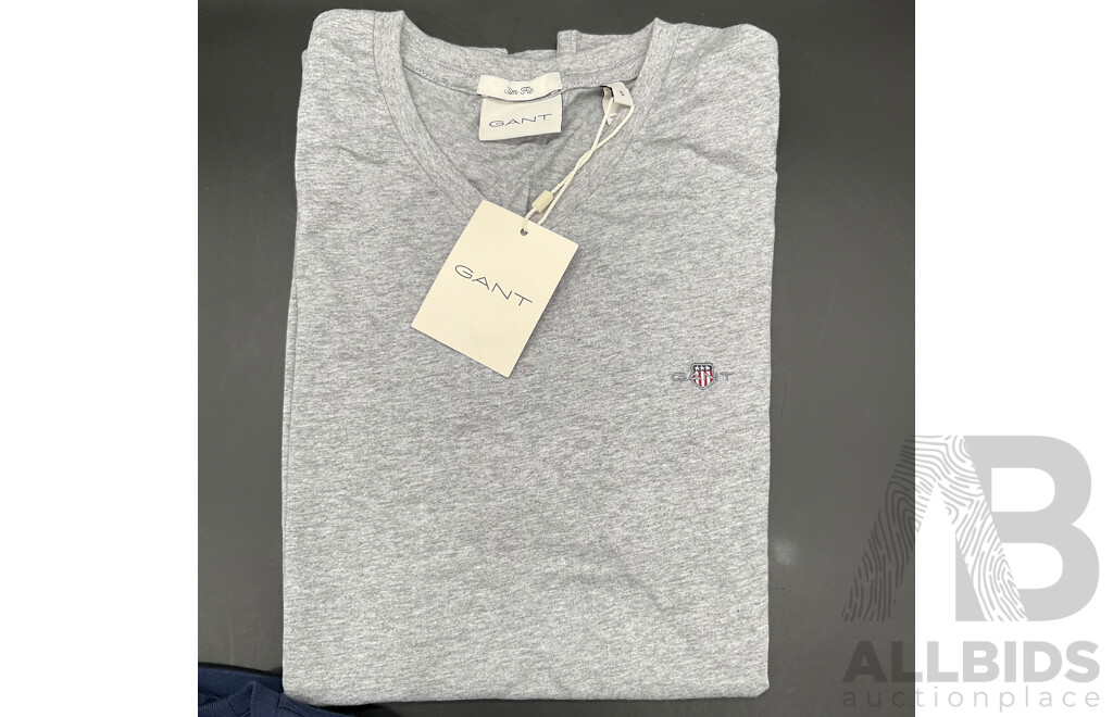POLO RALPH LAUREN - Men's Polo Shirts (S) and T-Shirt , GANT T-Shirt (S) - Lot of 4