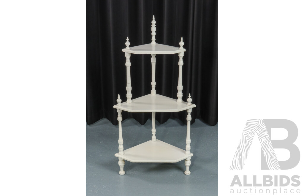 White Painted Three Tier What-Not