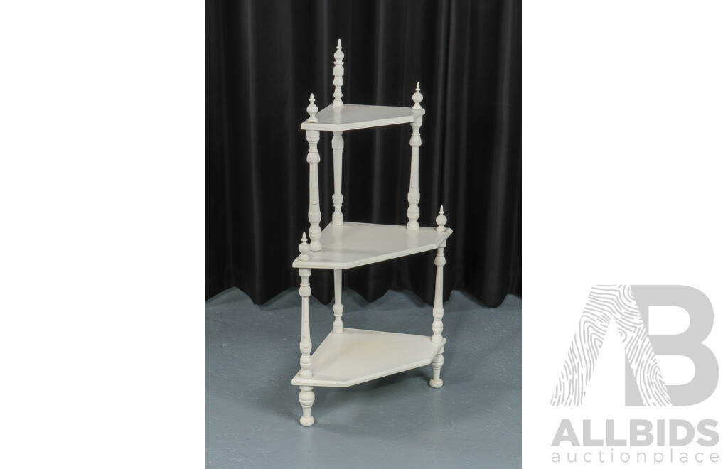 White Painted Three Tier What-Not