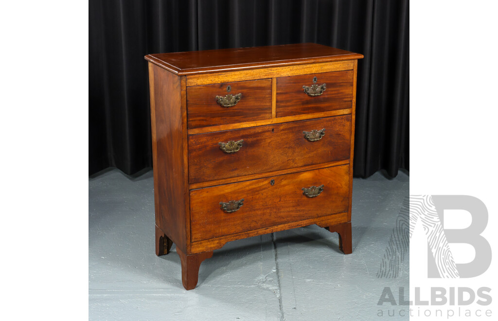 Late Edwardian Oak Chest of Four Drawers