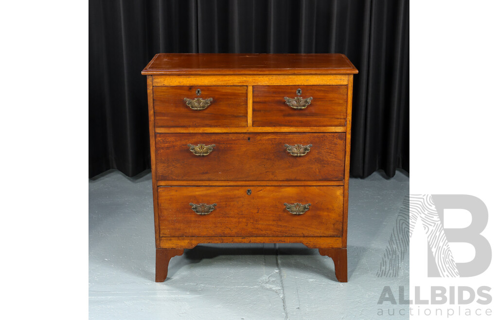Late Edwardian Oak Chest of Four Drawers