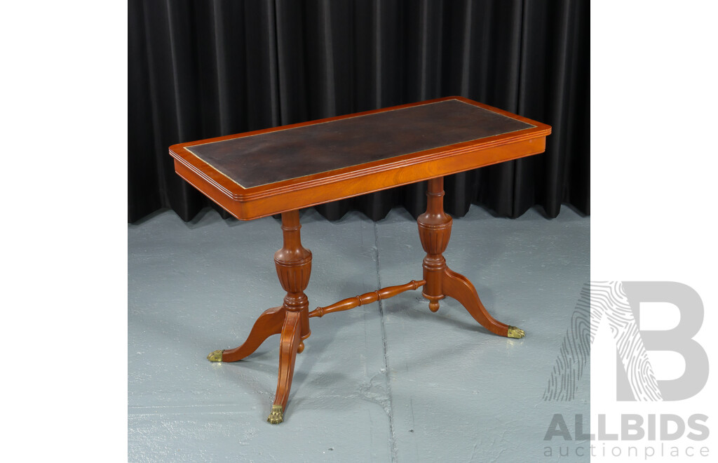 Reproduction Leather Top Hall Table