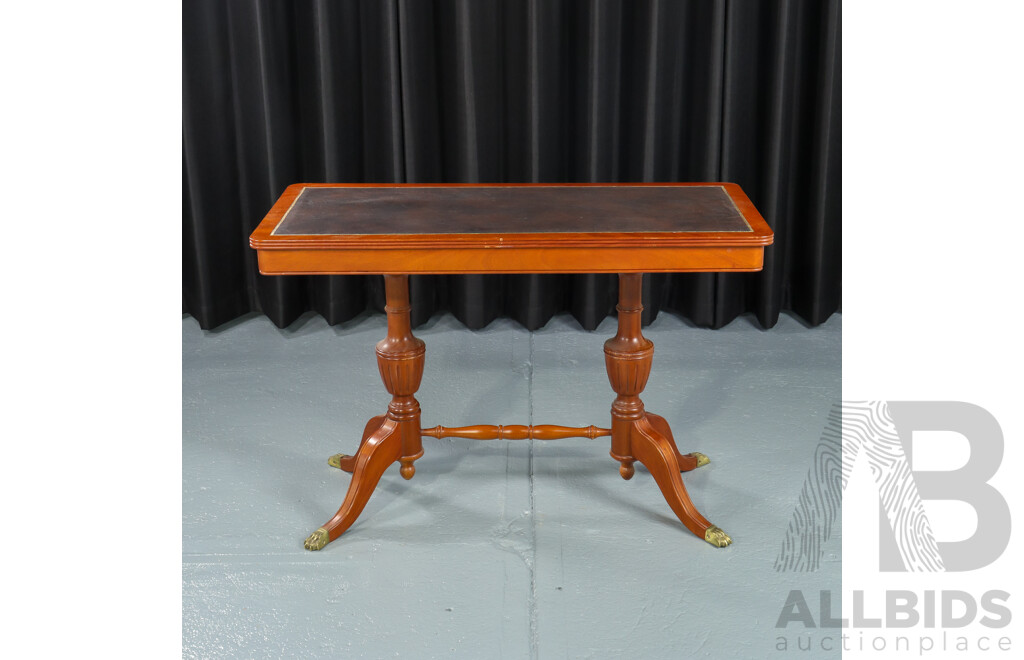 Reproduction Leather Top Hall Table