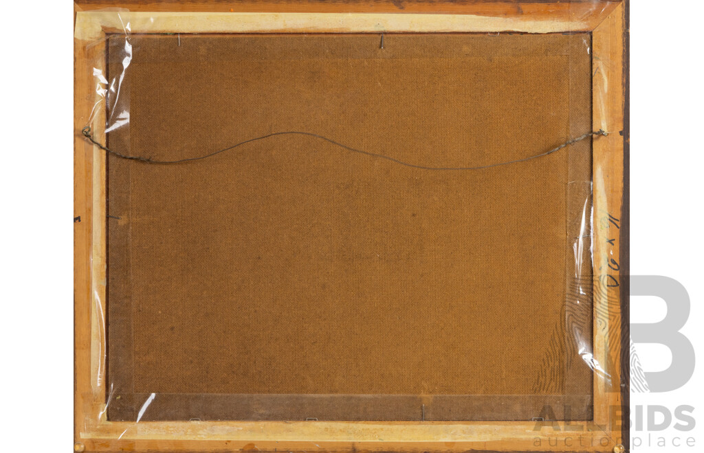 E.S.Kay, (20th Century), Summer Arrangement, Original Vintage Oil on Masonite Board, 49H x 59W cm (frame)