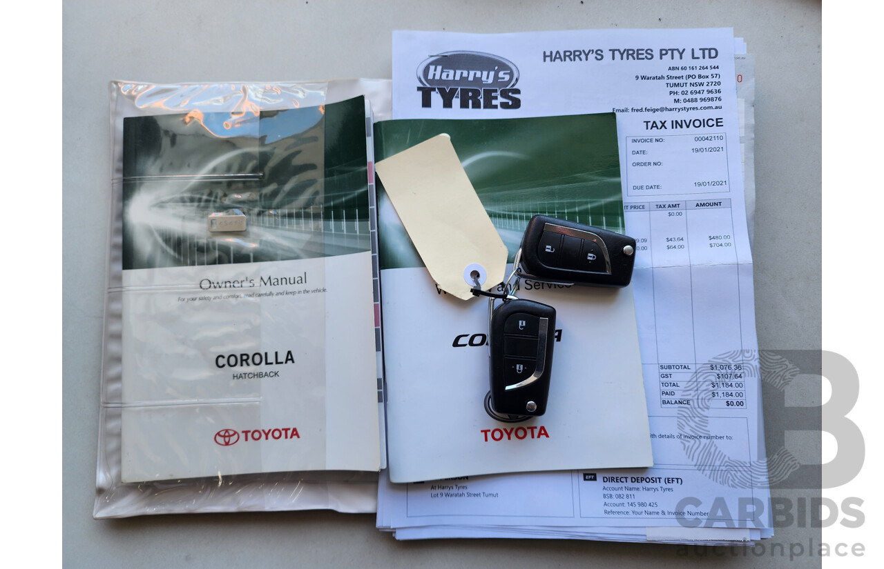 08/2013 Toyota Corolla Ascent ZRE182R 5d Hatchback White 1.8L