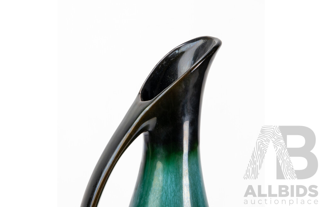 Large Mid Century Blue Mountain Pottery Canada Ceramic Ewer, Marked BMP Canada