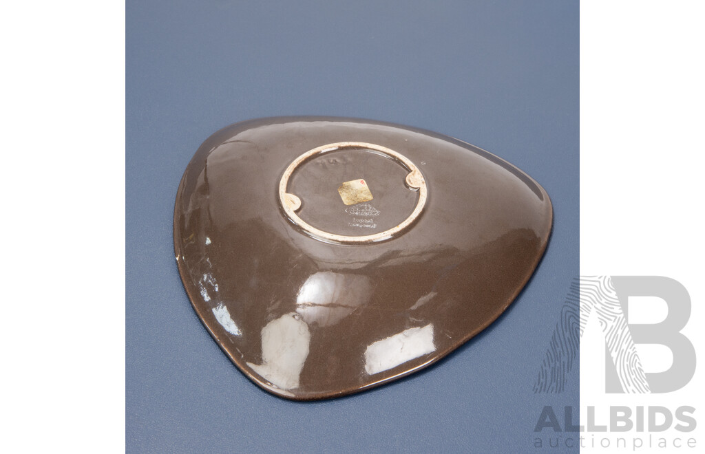 Mid Century Scandinavian Glazed Ceramic Plate
