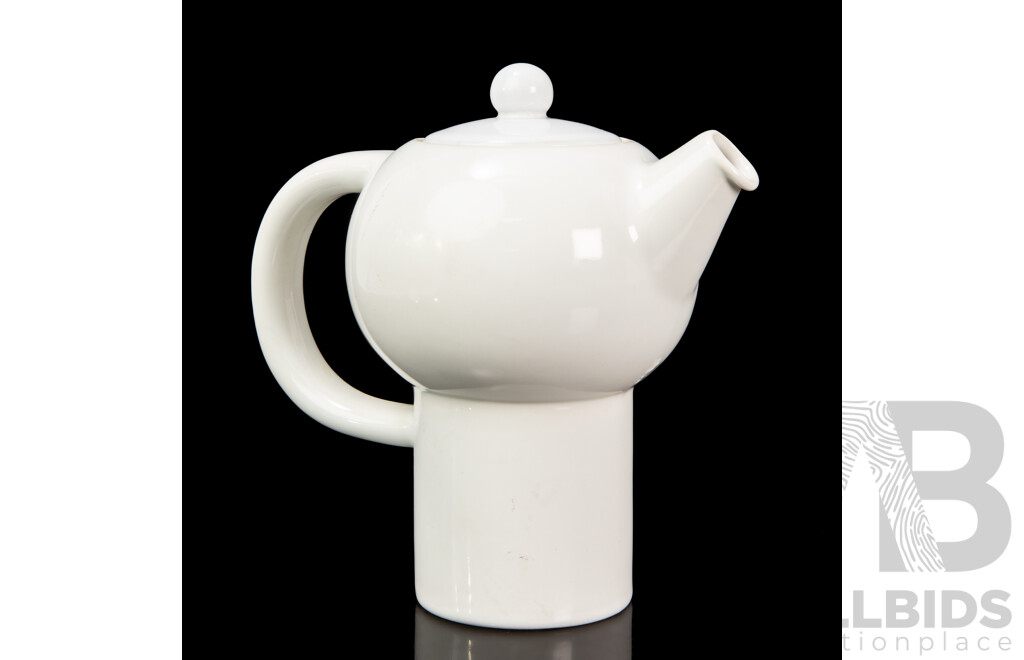 Good Quality Werkstätte Carl Auböck  Designed White Ceramic Teapot