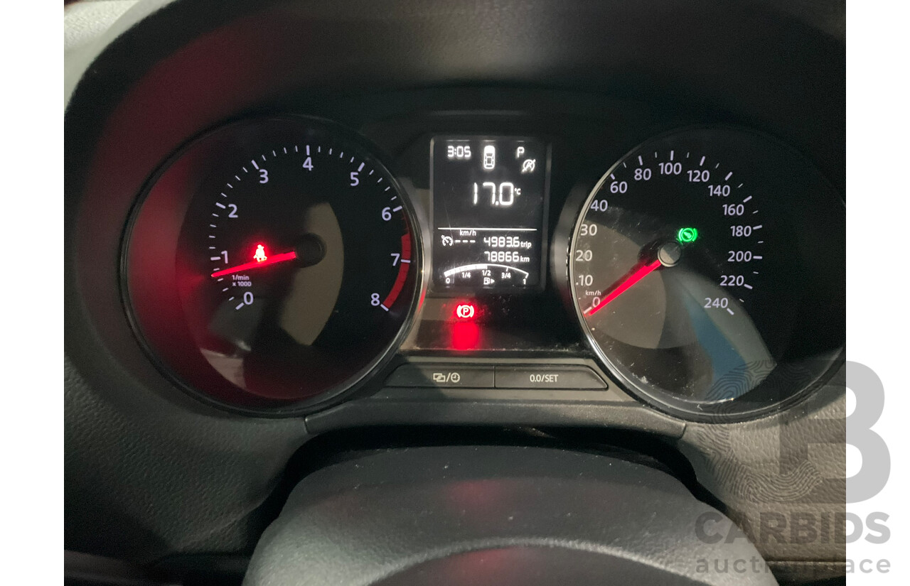 07/2015 Volkswagen Polo 66 TSI Trendline 6R MY15 5d Hatchback Black Turbo 1.2L